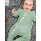 Комбинезон (слип) молнии детский Fashion, рост 62 см цвет зелёный - фото 27797077
