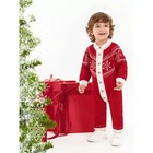 Комбинезон вязаный, детский Pure Love Christmas Snow, рост 62 см, цвет красный - Фото 2