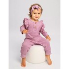 Комбинезон детский с рюшами Fashion, рост 80 см, цвет розовый - фото 109771494