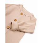 Комбинезон детский с шапочкой Fashion, рост 68 см, цвет бежевый - фото 27797085