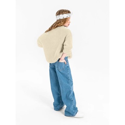 Свитер для девочки Amarobaby Knit Soft, рост 146 см, цвет молочный