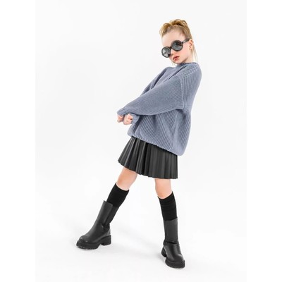 Свитер для девочки Knit Soft, рост 122 см, цвет серый