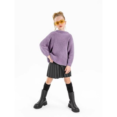 Свитер для девочки Knit Soft, рост 122 см, цвет фиолетовый