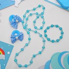 Набор детский «Выбражулька» 4 предмета: 2 резинки, бусы, браслет, бантики с бусинками, цвет МИКС - фото 8240756