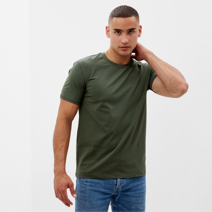 Футболка мужская MINAKU Map, размер 48, хаки - Фото 1