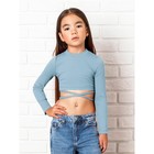 Топ для девочки с длинными рукавами на завязках Generation, рост 146 см, цвет голубой - Фото 2