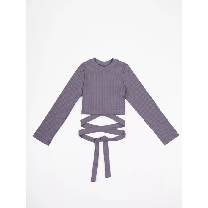 Топ для девочки с длинными рукавами на завязках Generation, рост 128 см, цвет фиолетовый - Фото 1