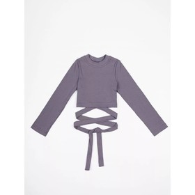 Топ для девочки с длинными рукавами на завязках Generation, рост 134 см, цвет фиолетовый