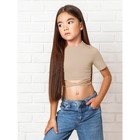 Топ для девочки с короткими рукавами Amarobaby Generation, рост 152 см, цвет бежевый - Фото 5