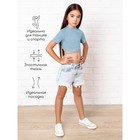 Топ для девочки с короткими рукавами Amarobaby Generation, рост 128 см, цвет голубой - Фото 3