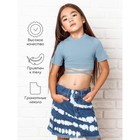 Топ для девочки с короткими рукавами Amarobaby Generation, рост 134 см, цвет голубой - Фото 2