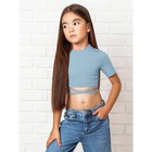 Топ для девочки с короткими рукавами Amarobaby Generation, рост 146 см, цвет голубой - Фото 5