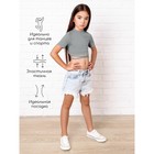 Топ для девочки с короткими рукавами Amarobaby Generation, рост 128 см, цвет серый - Фото 3