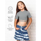 Топ для девочки с короткими рукавами Amarobaby Generation, рост 134 см, цвет серый - Фото 2