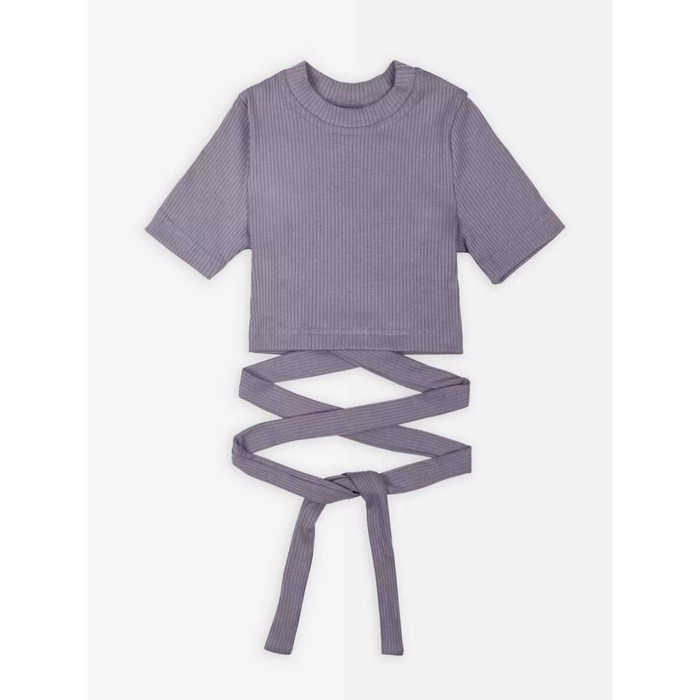 Топ для девочки с короткими рукавами на завязках Generation, рост 134 см, цвет фиолетовый - Фото 1
