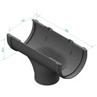 Водосточная воронка DÖCKE PREMIUM, цвет графит - Фото 2