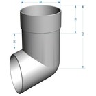 Наконечник для водосточной трубы DÖCKE PREMIUM, цвет графит - Фото 2