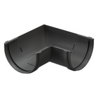 Угол водосточного желоба DÖCKE PREMIUM, 90˚, цвет графит - Фото 1