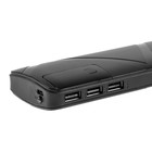 УЦЕНКА Внешний аккумулятор LuazON PB-05, 6000 мАч, 3 USB, 2 А, дисплей, фонарик, чёрный - Фото 3
