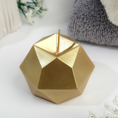 Свеча фигурная "Многоугольник", 5х5 см, золото