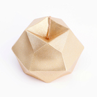 Свеча фигурная "Многоугольник", 5х5 см, золото - Фото 3