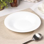 Тарелка суповая «WHITE», d=21.7 см, белая, стеклокерамика - фото 10338758