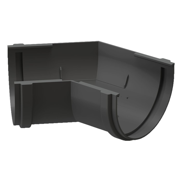 Угол водосточного желоба DÖCKE PREMIUM, 135˚, цвет графит - Фото 1