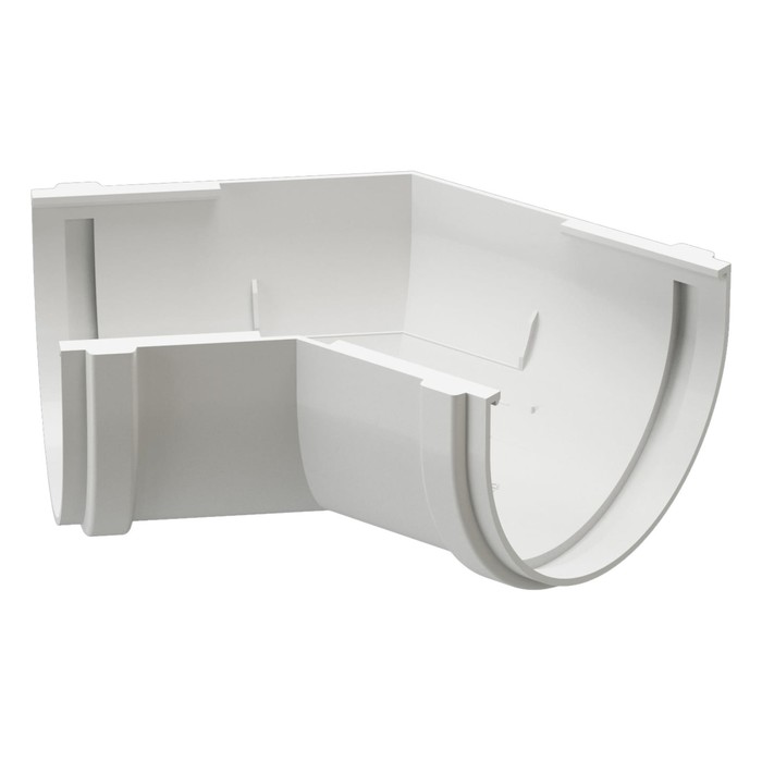 Угол водосточного желоба DÖCKE PREMIUM, 135˚, цвет пломбир - Фото 1