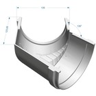 Угол водосточного желоба DÖCKE PREMIUM, 135˚, цвет пломбир - Фото 2