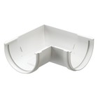 Угол водосточного желоба DÖCKE PREMIUM, 90˚, цвет пломбир - Фото 1