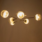 Люстра "Лира" 6х60Вт Е27 хром 80х74х19см - фото 48129763