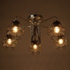 Люстра "Сеть" 5х60Вт Е27 хром/черный 76х76х30см 9537474 - фото 14164565