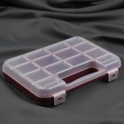 Органайзер для рукоделия, 14 отделений, 24,5 × 18 × 4,5 см, цвет бордовый - Фото 2