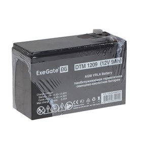 Аккумуляторная батарея ExeGate DTM 1209, 9 Ач, 12 Вольт, клеммы F1