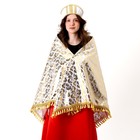 Карнавальный набор: платок, кокошник, золото на белом - фото 10339374