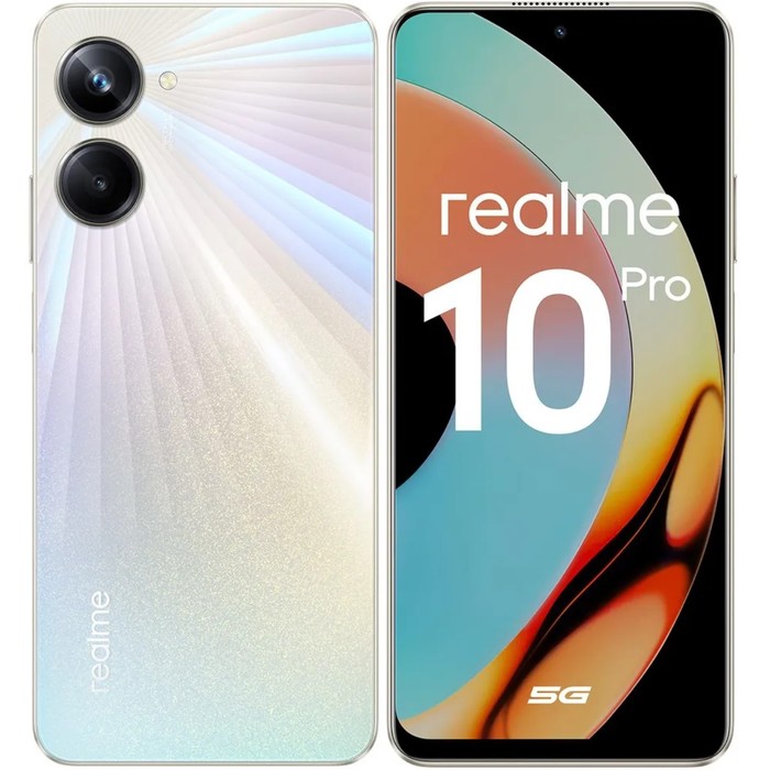 Смартфон Realme 10 Pro 5G, 6.72", 8Гб, 256Гб, 108Мп, 16Мп, 2sim, 5000мАч, золотистый - фото 51325840