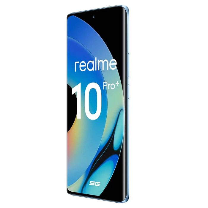 Смартфон Realme 10 Pro+ 5G, 6.7", 8Гб, 128Гб, 108Мп, 16Мп, 2sim, 5000мАч, голубой - фото 51325857