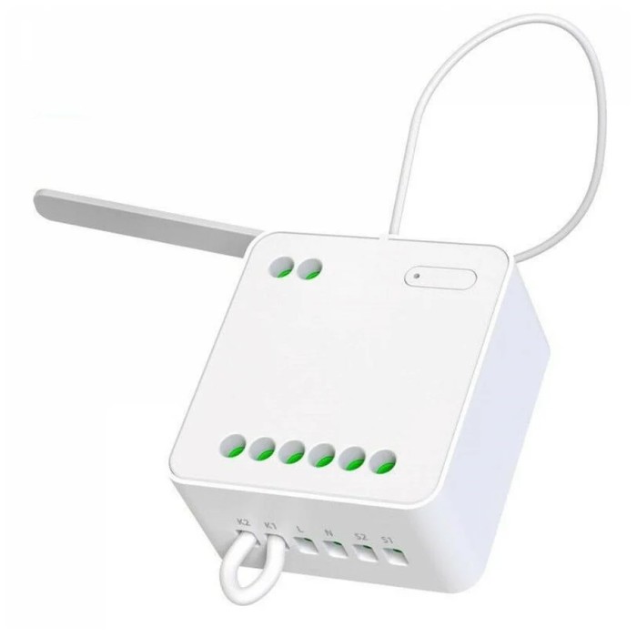 Управляемое реле Yeelight Smart Dual Control Module YLAI002, 2 канала, Wi-Fi, белое