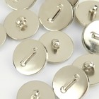 Набор пуговиц на ножке, d = 21 мм, 12 шт, цвет серебряный - Фото 2