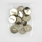 Набор пуговиц на ножке, d = 21 мм, 12 шт, цвет серебряный - Фото 4
