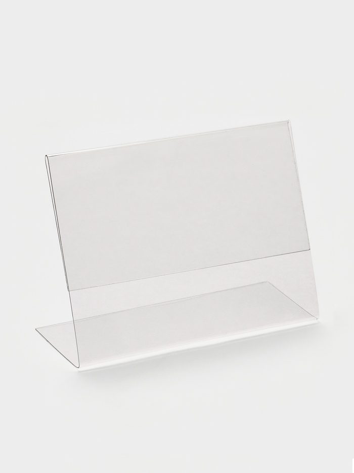 Ценникодержатель горизонтальный, 8×6 см, ПЭТ 0.5 мм, цвет прозрачный - Фото 1