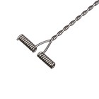 Отвод витой боковой "ЯМАН", нержавейка, 12 см (комплект 5 шт) - фото 23903526