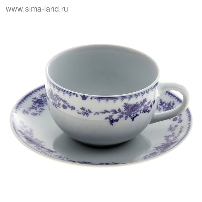 Набор чайный «Русский узор», 2 предмета: чашка 180 мл, блюдце - Фото 1
