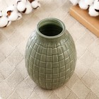 Кашпо - ваза «Плетенка», 19×14 см, керамика, серая - фото 42636634