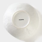 Салатник фарфоровый Magistro Slate, 620 мл, d=16 см, цвет белый - Фото 4