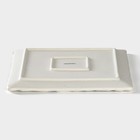 Блюдо для подачи Magistro Slate, 21×1.6 см, фарфор, белое - Фото 3