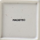 Блюдо фарфоровое для подачи Magistro Slate, 21×1,6 см, цвет белый - Фото 5