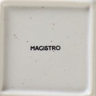 Блюдо для подачи Magistro Slate, 21×1.6 см, фарфор, белое - Фото 5