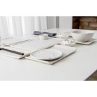 Блюдо для подачи Magistro Slate, d=22.5 см, фарфор, белое - Фото 10