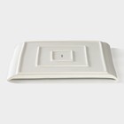 Блюдо фарфоровое для подачи Magistro Slate, 27,5×27,5 см, цвет белый - Фото 3